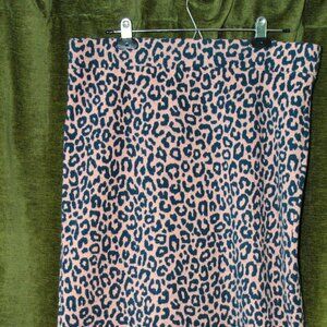 Ann Taylor Knit Animal Print Skirt, Size L, Longer Length